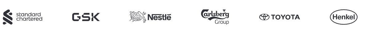 Trusted by Standard Chartered, GSK, Nestlé, Carlsberg Group, Toyota, and Henkel